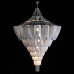 Nordic Tassel Chandelier Spiral Staircase Ceiling Light for Villa Living Room