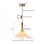 Cream Glass LED Pendant Lamp - Nordic Minimalist Brass Hanging Light