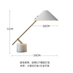 Marble Base LED Table Lamp Black/White, Minimalist Design for Home Office Bedroom