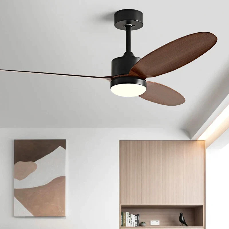 52" Modern DC Ceiling Fan with Remote Control for Home and Restaurant