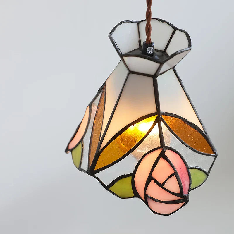Tiffany Style Glass LED Pendant Lights for Dining Kitchen Restaurant Hallway