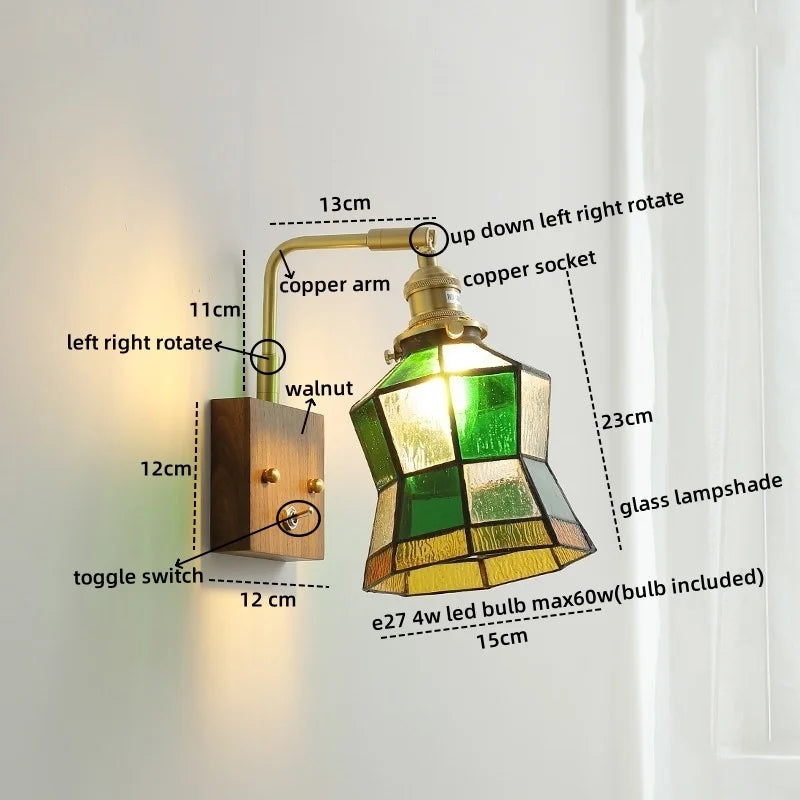 Nordic LED Glass Wall Lamps for Bathroom Living Room Bedroom Stair Light Fixtures