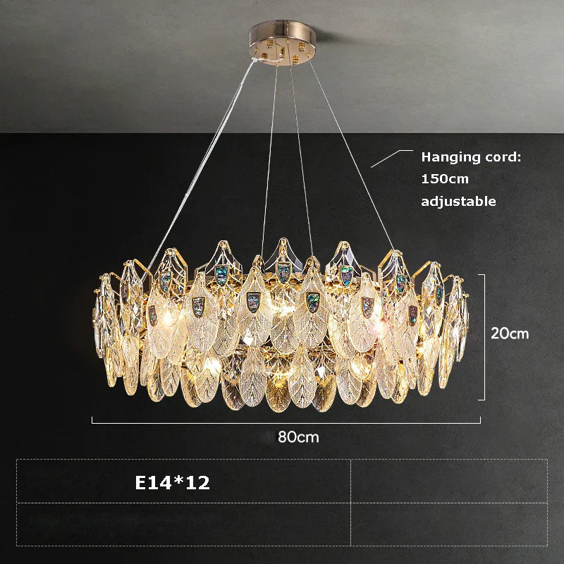 Peacock LED Chandelier Lighting for Living Room