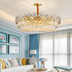 European Crystal Luxury Chandelier Gold Room Decor Hanglamp