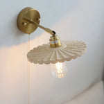 Ash Wood LED Wall Lights Living Room Porch Stair Nordic Modern Up Down Rotate Pull Chain Switch Bedside Lamp