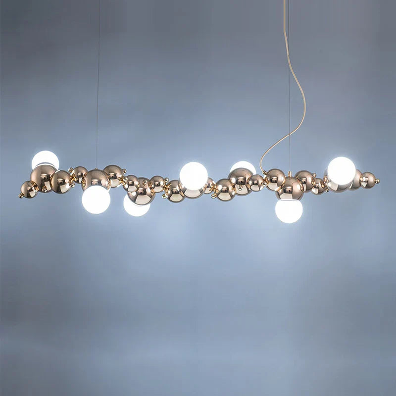 Silver Gold Molecule Stainless Steel LED Chandelier - 2022 Trend