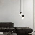 Afralia™ Black Travertine LED Hanging Pendant Light - Nordic Modern Home Decor