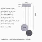 Nordic Bar Modern LED Pendant Light Resin Lustre Dining Room Hanging Lamp