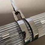 Stainless Steel Glass Ceiling Chandelier for Dining Table Elegant Home Decor