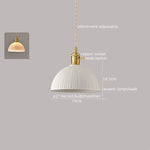 White Ceramic LED Pendant Lamp Modern Hanging Light Fixtures