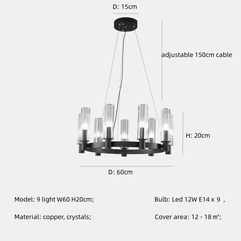 Crystal Chandelier Pendant Lights - Luxury LED Lighting for Living Room