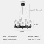 Crystal Chandelier Pendant Lights - Luxury LED Lighting for Living Room