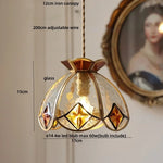 Afralia™ Tiffany Handcraft Glass Pendant Light - Japan Style Dining Room Hanging Lamp
