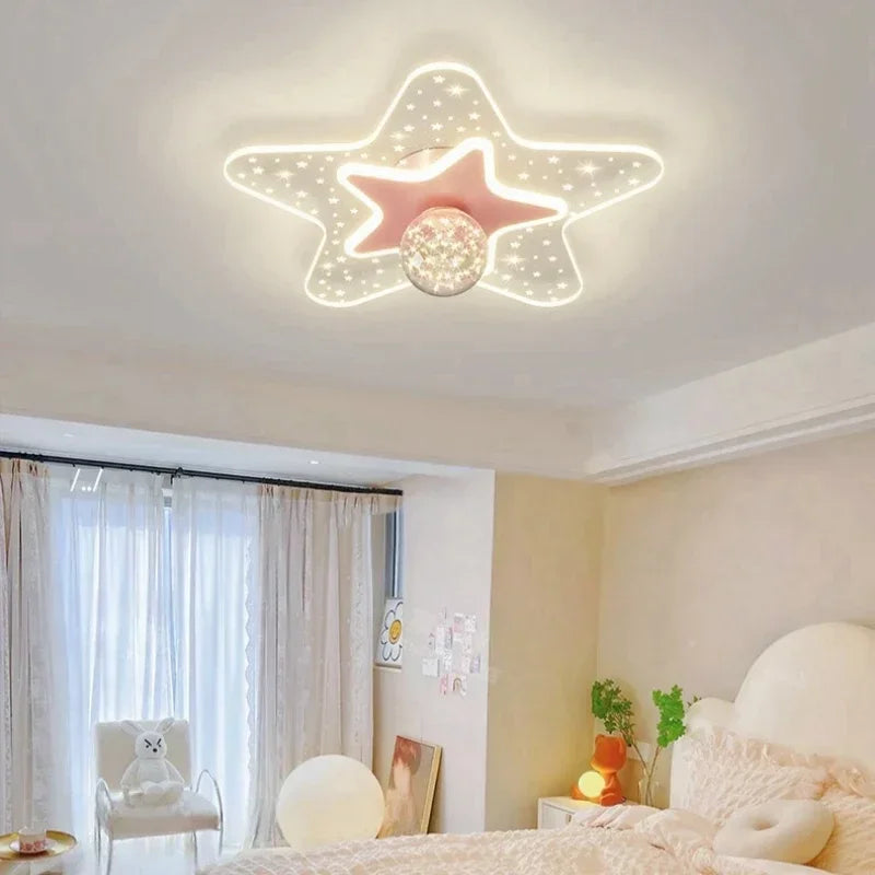 Modern Star LED Ceiling Lights for Living Room Bedroom Children's Room Nursery Lighting