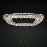 Crystal Pendant Chandelier: Modern Dimmable Lighting for Living Room, Bedroom, Foyer