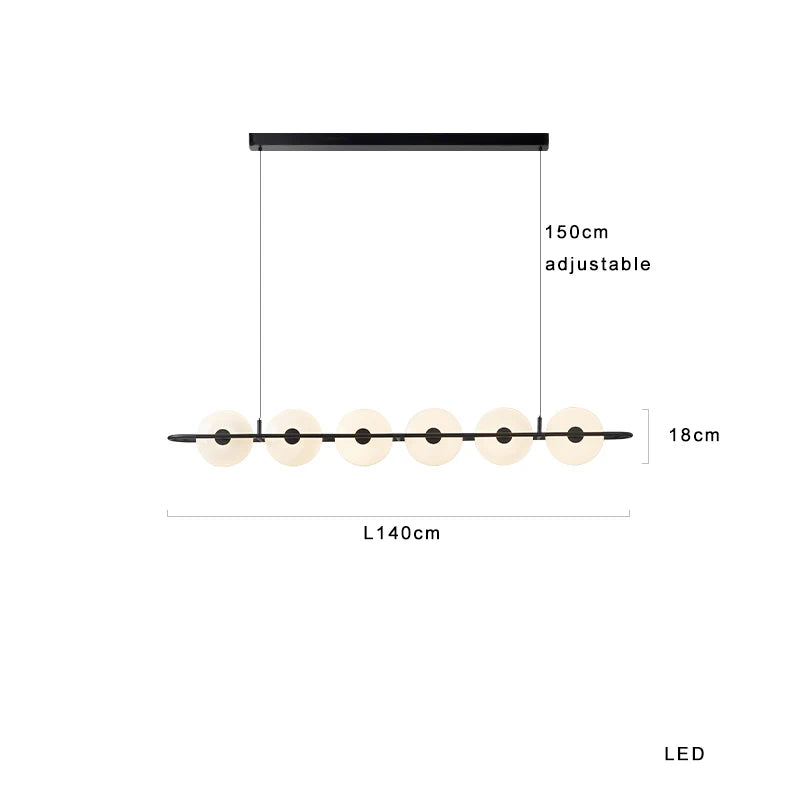 Luxury Aluminum Glass Pendant Light 2025 for Dining Room & Bar Decor.