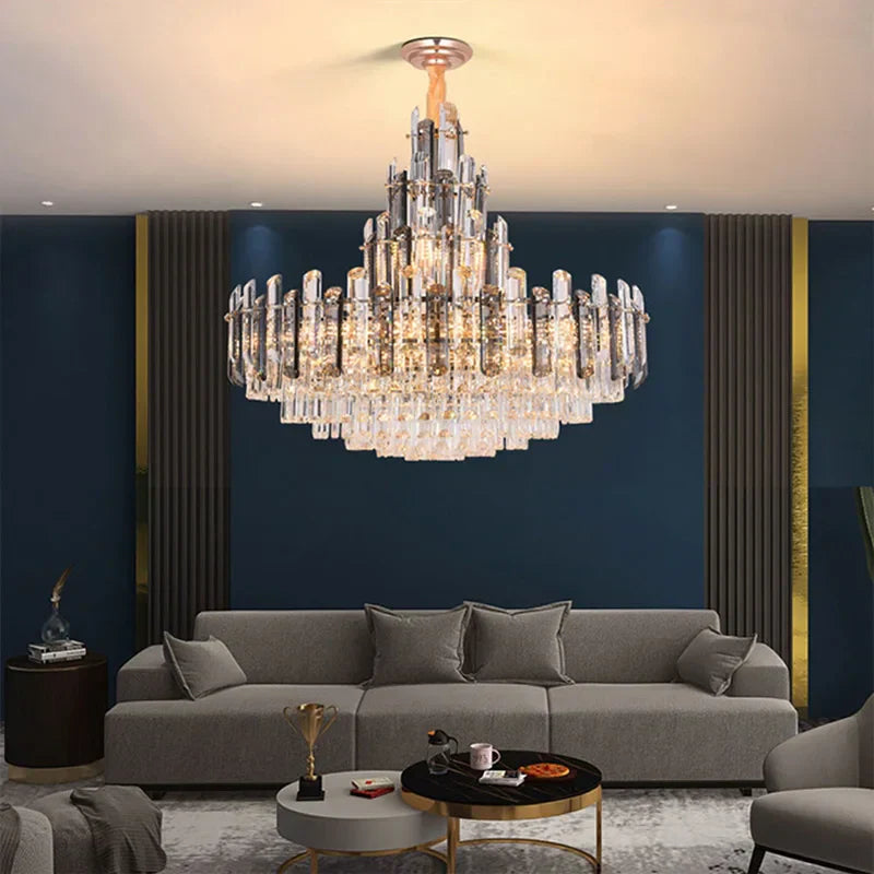 Dimmable Crystal Chandelier Lighting for Living Room