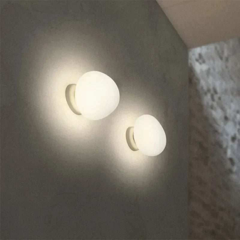 Glass Egg Wall Sconces Lamp Ceiling Light with E27 Led Bulb