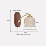 LED Japanese Style Wall Lights Copper Wood Bedside Lamp for Home Bedroom