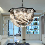 Afralia™ Black Metal E14 Led Pendant Lights: Retro Loft Chain Hanging Lamp for Living Room