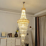 Crystal Chandelier: High-End Duplex & Spiral Staircase Light for Luxury Living Spaces