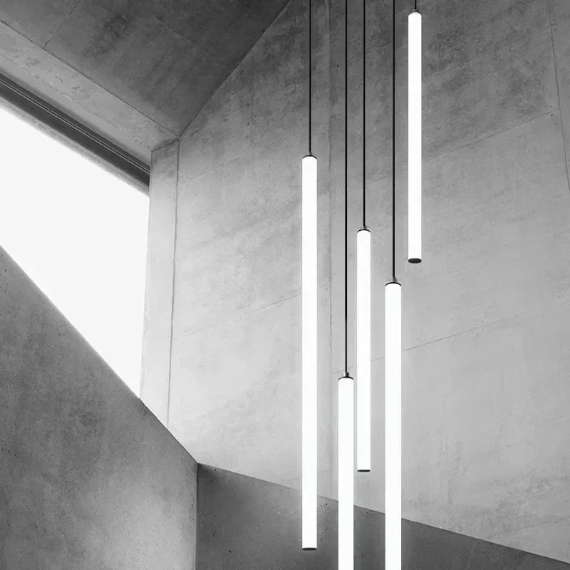 Modern Luxury LED Stair Pendant Chandelier Light for Villa