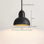 Black Travertine Pendant Light - Nordic Minimalism LED Pendant Lamps for Living Dining Room