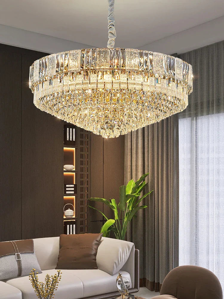 Silver Gold Chandelier Lighting Suspension Elegant Luminaire for Dinning Room