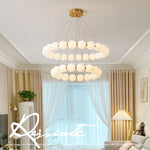 Gold Acrylic LED Ceiling Chandelier for Living Room Bedroom Pendant Lighting