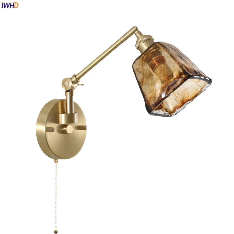 Afralia™ Glass LED Wall Lights Bathroom Mirror Loft Living Room Bedroom Lamp