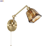 Afralia™ Glass LED Wall Lights Bathroom Mirror Loft Living Room Bedroom Lamp