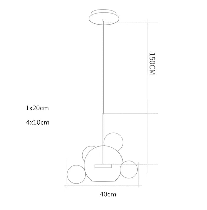 Milky Glass Globes LED Pendant Lights for Dining Room, Modern Luminarias LED Hanging Lamp