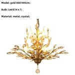 Afralia™ Retro Branch Black Crystal Chandelier, LED Pendant Light for Bedroom, Art Decor Lighting