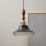 Wood Copper LED Pendant Light - Nordic Hanging Lamp for Bedroom Dining Hallway