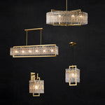 Copper Glass Pendant Light for Living Room & Foyer