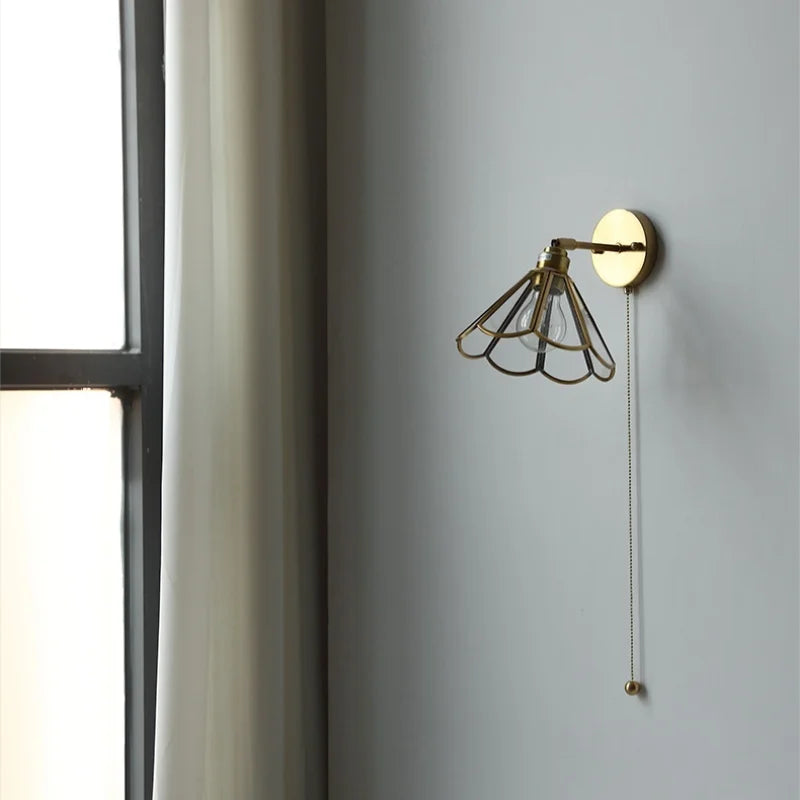 LED Wall Sconce Modern Nordic Design with Pull Chain Switch