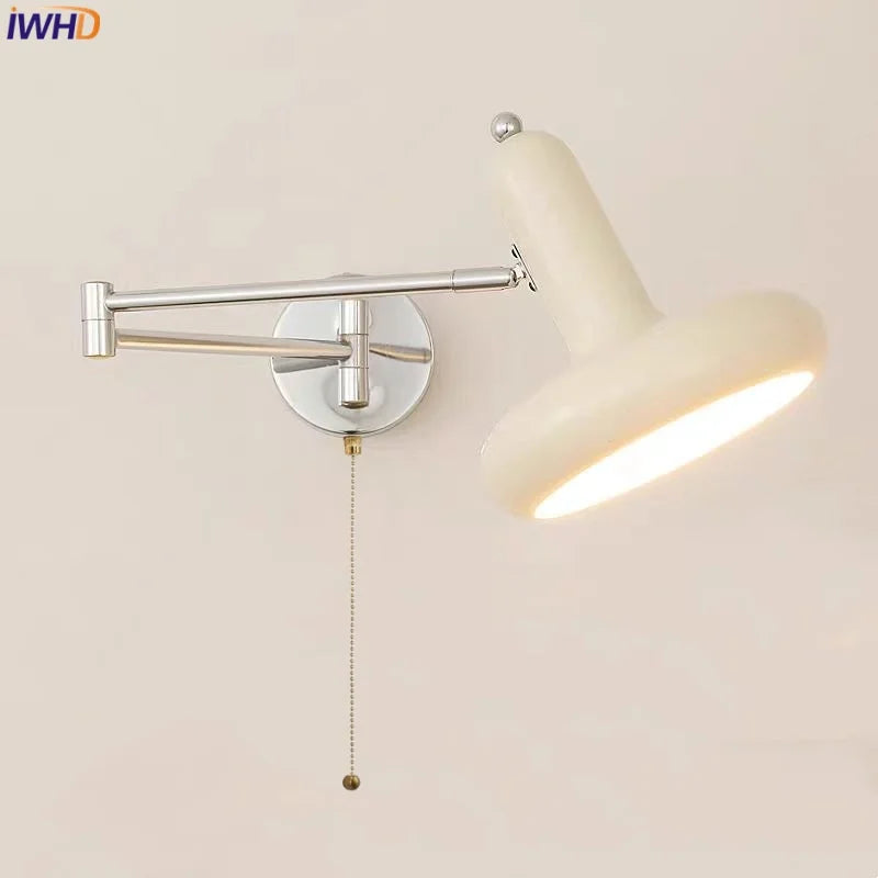 Rotatable Nordic LED Wall Sconce Pull Chain Switch Stair Light - Indoor Restaurant Bedroom Porch