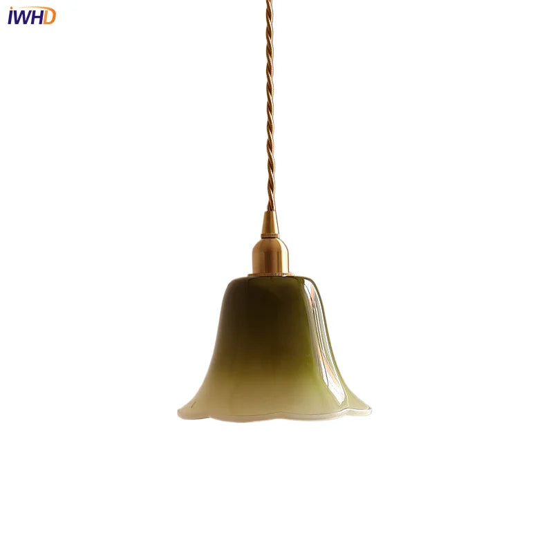 Glass Pendant Light E14 LED Hanging Lamp for Home Decor Living Room Bedroom.