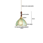 Pink Glass LED Pendant Lights Copper Modern Hanging Lamp Home Decor