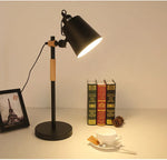 Adjustable Desk Lamp for Children's Bedroom Study, Nordic Style Black White décor