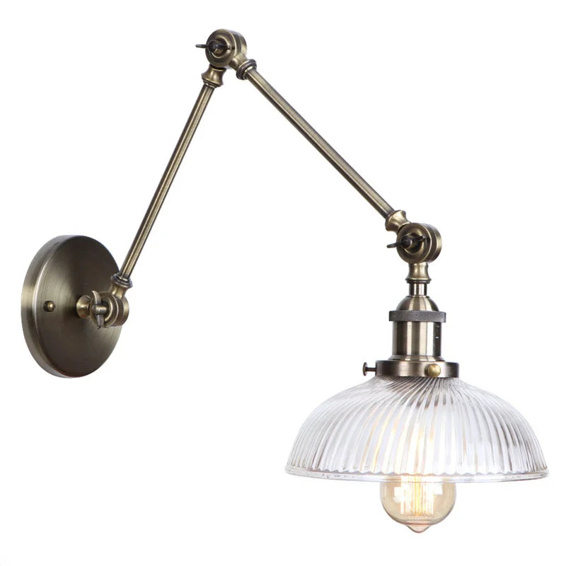 LED Glass Swing Arm Wall Lamps for Bedroom, Bathroom, and Stairway