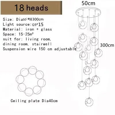 LED Chandelier: Modern Lighting for Living, Dining, and Staircase Areas