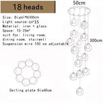 LED Chandelier: Modern Lighting for Living, Dining, and Staircase Areas