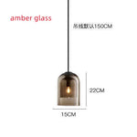 Modern Glass Pendant Chandelier Ceiling Lamp for Dining, LED Island Fixture