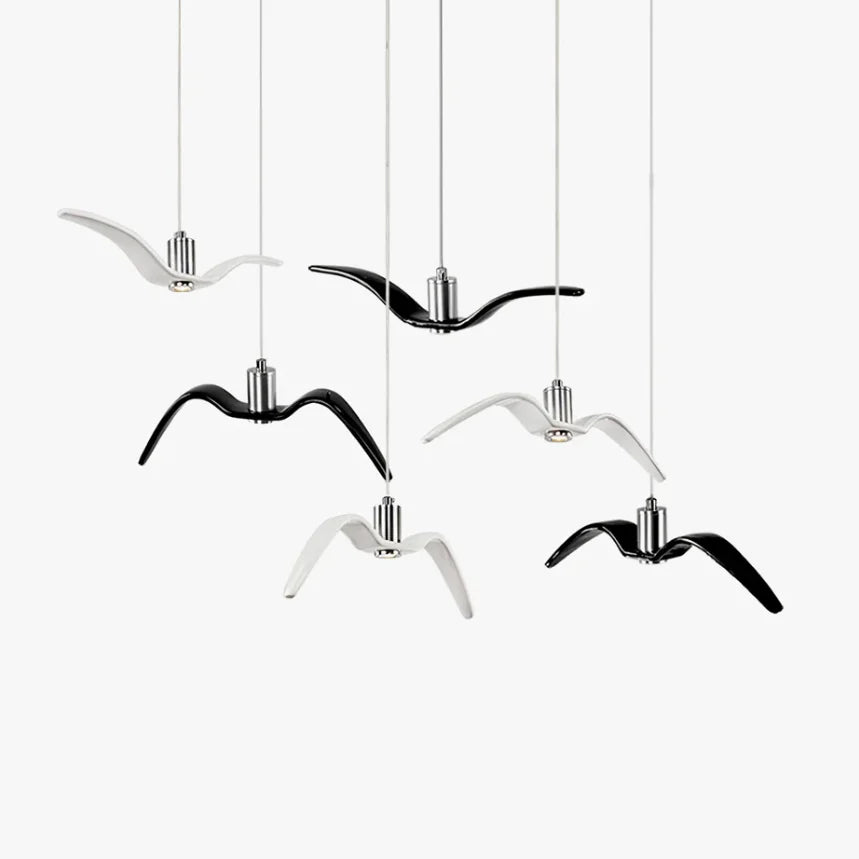 Seagull Resin LED Chandelier for Living Dining Room - Suspension Ceiling Light