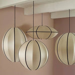 Danish Fabric Pendant Lamp Vintage Chandelier E27 Bulb