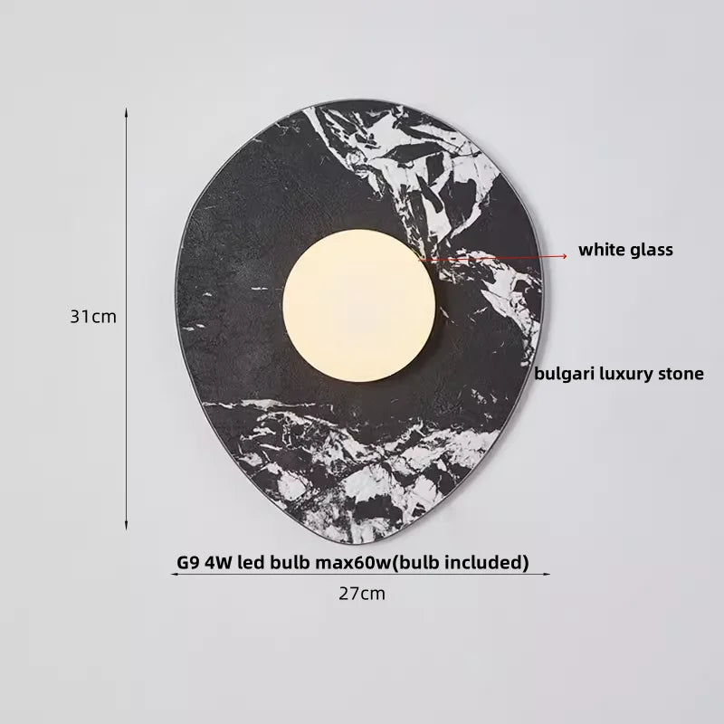 White Glass LED Wall Sconce, Nordic Modern Stair Light Fixtures