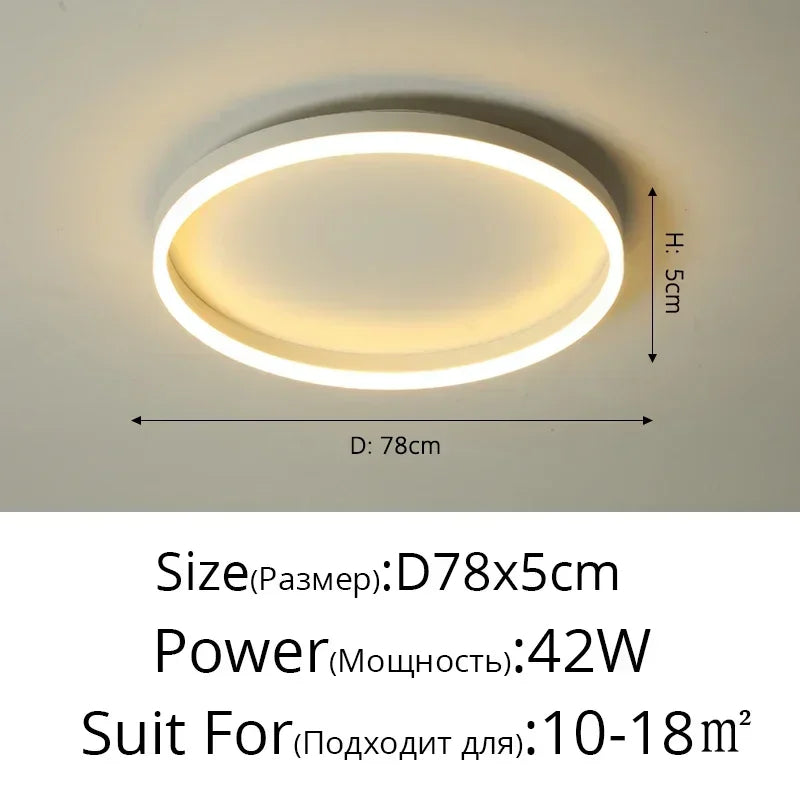 Circular LED Ceiling Lights for Home Decor and Indoor Lighting