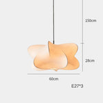 Silk Pendant Lamp Ceiling Light E27 Bulb Fixture