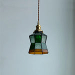 Colorful Glass Tiffany Style LED Pendant Lamp, Modern Hanging Light Fixture
